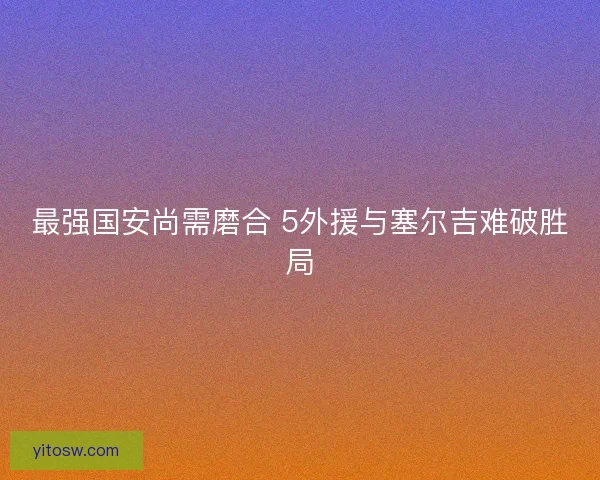 最强国安尚需磨合 5外援与塞尔吉难破胜局