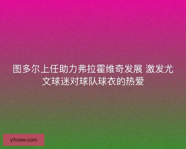 图多尔上任助力弗拉霍维奇发展 激发尤文球迷对球队球衣的热爱